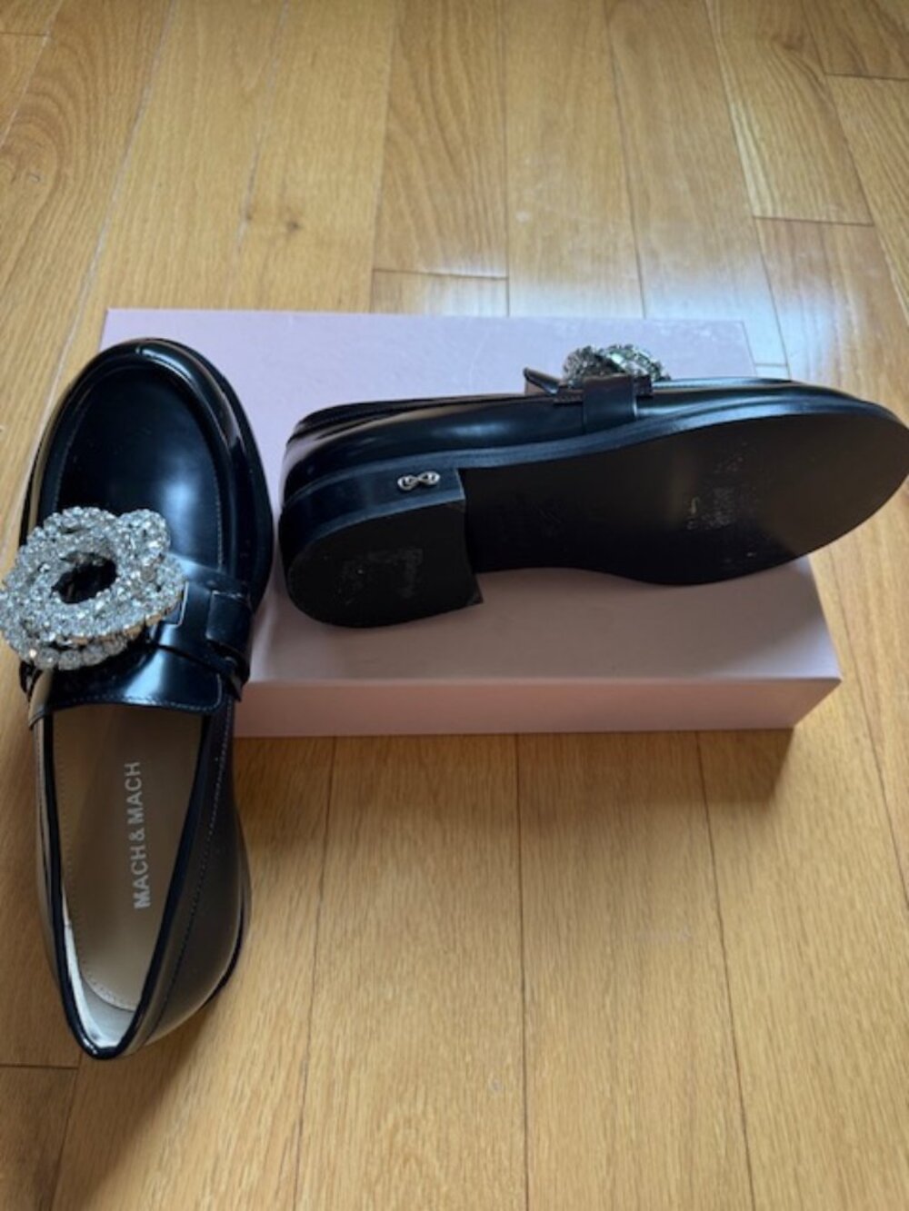 Brand new MACH & MACH Classic Black Loafers